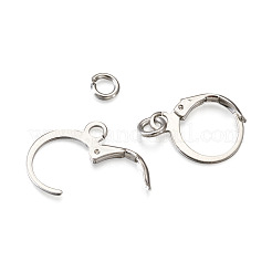 Messing-Huggie-Hoop-Ohrringzubehör & offene Sprungringe&nbsp;KK-TA0007-84A-P