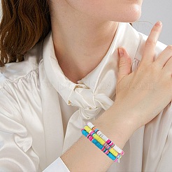 10шт браслеты из полимерной глины&nbsp;BJEW-SW001601