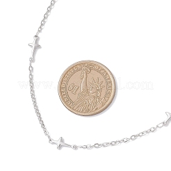 Ожерелья из нержавеющей стали 304 с крестообразными цепочками&nbsp;NJEW-JN05444