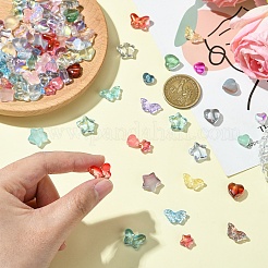 120шт 6 вида стеклянных бусин&nbsp;GLAA-YW0003-99