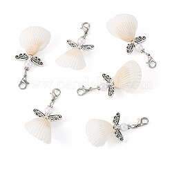 Décorations de pendentifs en coquille d'ange et en acrylique&nbsp;HJEW-TA00198
