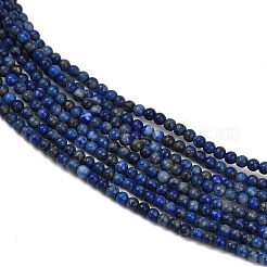 Нитки бусины из натурального ляписа-лазури G-L628-A01-2mm-02