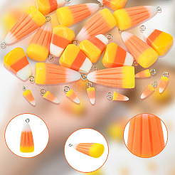 24шт 3 стиля Хэллоуин непрозрачные подвески из смолы&nbsp;RESI-SC0006-32