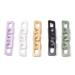 5 шт. 5-цветные непрозрачные акриловые прямоугольные звенья цепи&nbsp;AJEW-JB01369