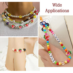 20шт 2 цвета прозрачные акриловые бусины с УФ-покрытием&nbsp;FIND-CJ0005-26