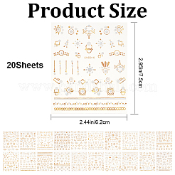 3d бронзовая луна солнце звезда наклейки для ногтей DIY-WH0449-47