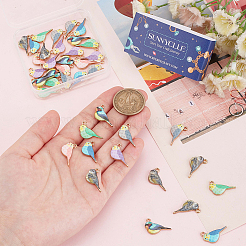 42 шт. 7 цвета подвески из сплава с распылительной печатью&nbsp;ENAM-SC0005-47