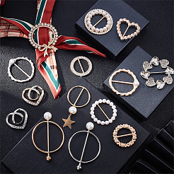 14 шт. 14 пряжки из сплава смолы с имитацией жемчуга JEWB-PH0001-21