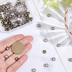 120 шт. латунные заклепки со стразами&nbsp;FIND-CL0001-28A