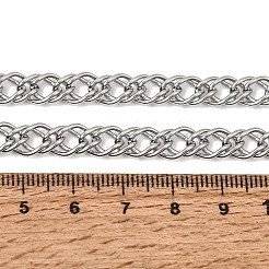 Doppelglied-Halsketten aus 6.5 mm Edelstahl 304 für Damen und Herren&nbsp;SA-CBA37BC-22P