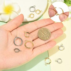 16 pièce de boucles d'oreilles créoles en acier inoxydable 201&nbsp;STAS-FS0002-26D