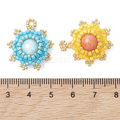 8 pendentif en perles de verre&nbsp;PALLOY-MZ01275