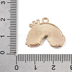 エナメルペンダントと合金  虹と王冠と星のチャーム  カラフル  ライトゴールド  17x22x1.5mm  穴：1.6mm&nbsp;AL-CBA9E11-05F-KCG