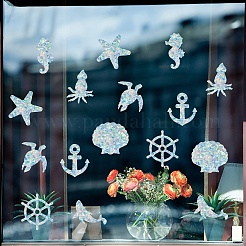 Водостойкая ПВХ цветная лазерная витражная оконная пленка статические наклейки&nbsp;DIY-WH0314-127