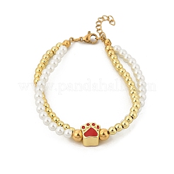 Pulseras de cobre multifilares&nbsp;BJEW-M056-09G-03