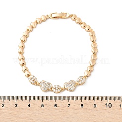 Браслеты-цепочки из латуни с микропаве и кубическим цирконием KK-R217-38G