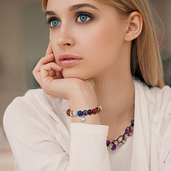 50 шт. европейские бусины из смешанных драгоценных камней G-OC0005-55