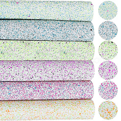 6 pièce de tissu en PVC et similicuir 6 couleurs&nbsp;DIY-CL0001-31