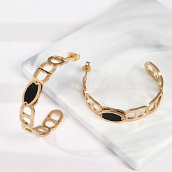 Серьги-гвоздики из нержавеющей стали 304 с вакуумным покрытием EJEW-R002-06G