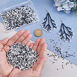 6000шт. 3 набора круглых стеклянных бусин&nbsp;SEED-PH0002-69