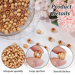 120 шт. сосновые европейские бусины с большим отверстием WOOD-OC0003-81A