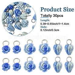 30 шт. подвески из синтетических ракушек в двух стилях&nbsp;PALLOY-YW00133