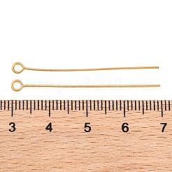 イオンプレーティング（IP）304ステンレススチールアイピン  18KGP本金メッキ  20ゲージ  30x0.8mm  穴：1.9mm&nbsp;STAS-I320-C10-G