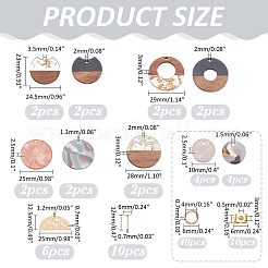 DIY-Sets zur Herstellung von Ohrsteckern aus flachen&nbsp;DIY-WR0004-46