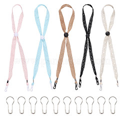 5 bonnet en polycoton 5 couleurs avec cordon de menton amovible et flexible&nbsp;AJEW-CA0005-19