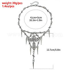 Готический стиль lloy шипы и крест нагрудные ожерелья для женщин FS-WGA9465-01