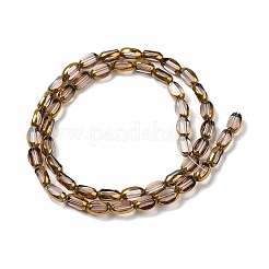 Гальванические непрозрачные цветные стеклянные бусины&nbsp;EGLA-Q127-A01-02