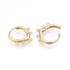 Латунная серьга-кольцо KK-N261-67G