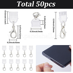 50 Uds. Tapones móviles de plástico a prueba de polvo&nbsp;HJEW-SC0003-20C