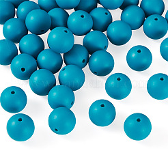 50pcs perles de silicone écologiques de qualité alimentaire&nbsp;SIL-TADJ0001-03H