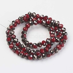 Гальванические непрозрачные стеклянные бусины&nbsp;EGLA-A034-P4mm-P16