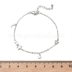Braccialetti con ciondoli in ottone smaltato bianco&nbsp;KK-CBA6980-29P