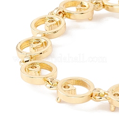 Bracelet à maillons ouverts avec oxyde de zirconium cubique transparent&nbsp;BJEW-I301-10G