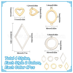 32 шт. 8 стиля 201 подвески-соединители из нержавеющей стали STAS-SC0005-06