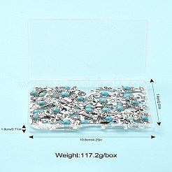 26 pz 26 stili in lega con pendenti in turchese sintetico imitazione resina&nbsp;FIND-CJ0002-31