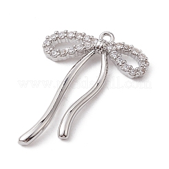 Anhänger aus Messing mit Gestellbeschichtung aus klarem Kubisch Zirkonia&nbsp;LS-KK-H463-12P
