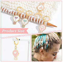 Сплав эмаль сердце узор лампочки подвески замки маркеры петель HJEW-PH01573