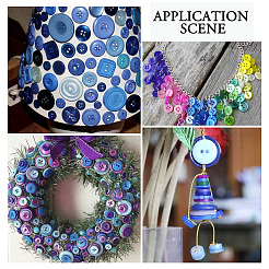 Плоские круглые пуговицы из смолы BUTT-TAC0017-01B