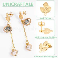 20 шт. фурнитура для сережек-гвоздиков из нержавеющей стали 304 STAS-UN0058-18