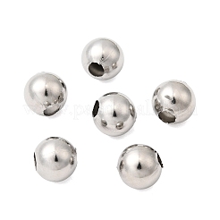 変色しにくいステンレススチールビーズ  ラウンド  ステンレス鋼色  8x7.5mm  穴：2.5~3mm&nbsp;X-STAS-R032-8mm
