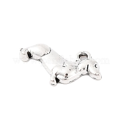 Pendenti per cuccioli in lega di zinco in stile tibetano&nbsp;X-TIBEP-R334-013AS-RS