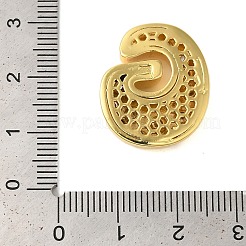 Placage en rack en laiton micro pavé de zircones cubiques transparentes&nbsp;KK-C067-11G-G