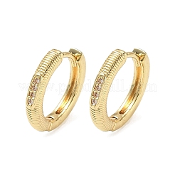 Pendientes de aro de circonio cúbico de micro pave de latón&nbsp;KK-CBA30C7-30G
