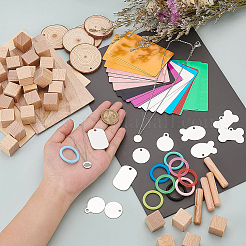 Набор для самостоятельной сублимации пустая геометрия бирка для питомца кулон ожерелье изготовление фурнитуры DIY-BC0005-31