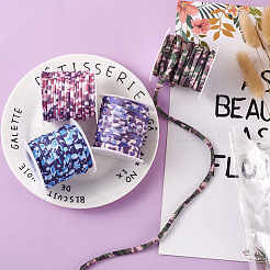 4 цветной плоский эластичный шнур из полиэстера&nbsp;EC-TA0001-03A