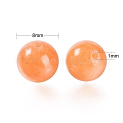 100 Stk. 8 mm natürliche runde Perlen aus Pfirsichcalcit&nbsp;DIY-LS0002-27